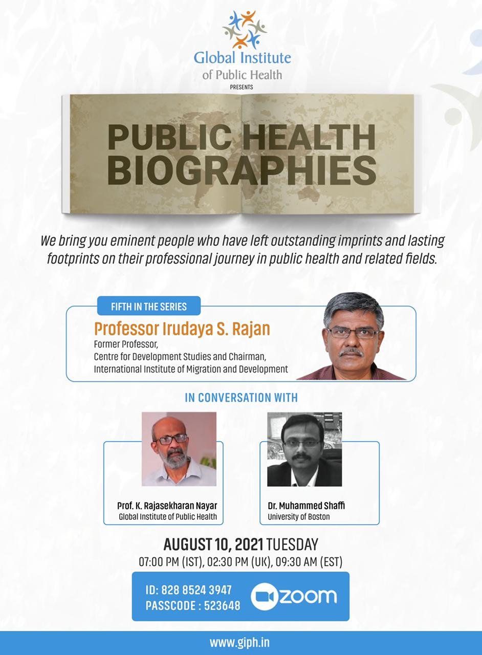 GIPH Public Health Biographies: Professor Irudaya S. Rajan
