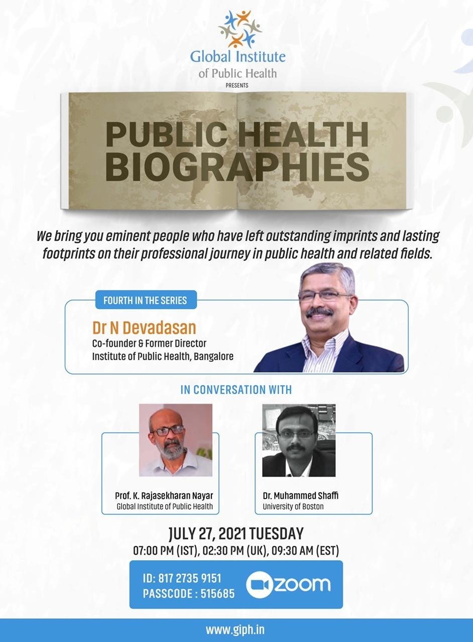 GIPH Public Health Biographies: Dr. N. Devadasan