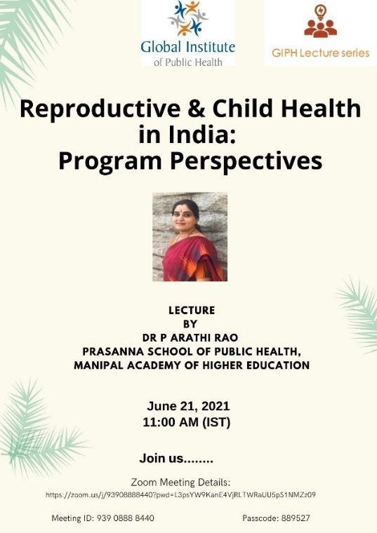 Reproductive and Child Health in India: Program Perspectives