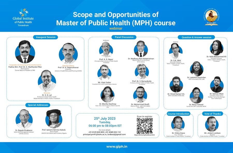 International Webinar on the Scope and Opportunities of Public Health